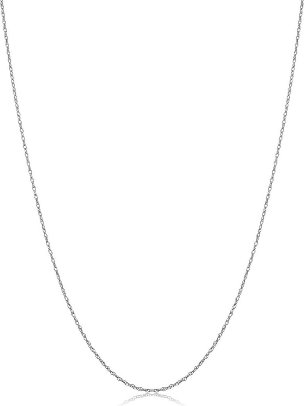 Elegant 14K White Gold Rope Chain Necklace for Women - Timeless Jewelry Piece